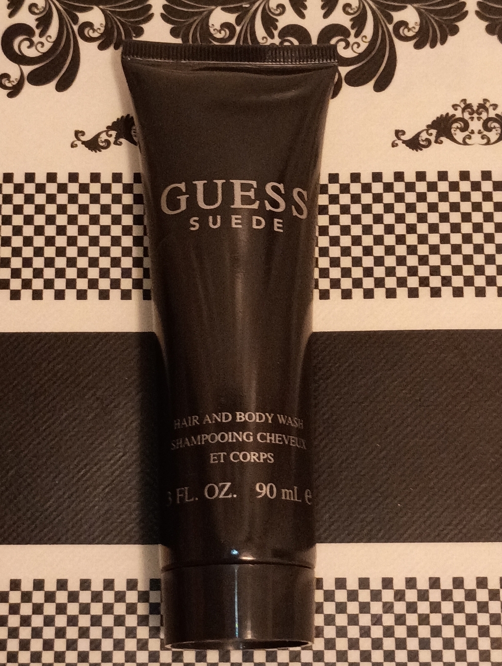 Guess Suede Men's Hair & Body Wash - Black Tube